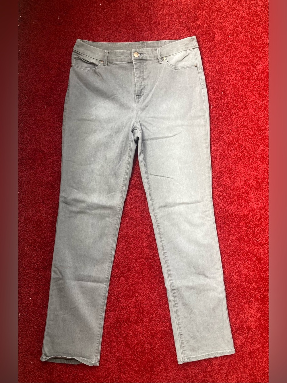 Chico's Straight Leg Gray Women's Jeans Size 1.5 Regular